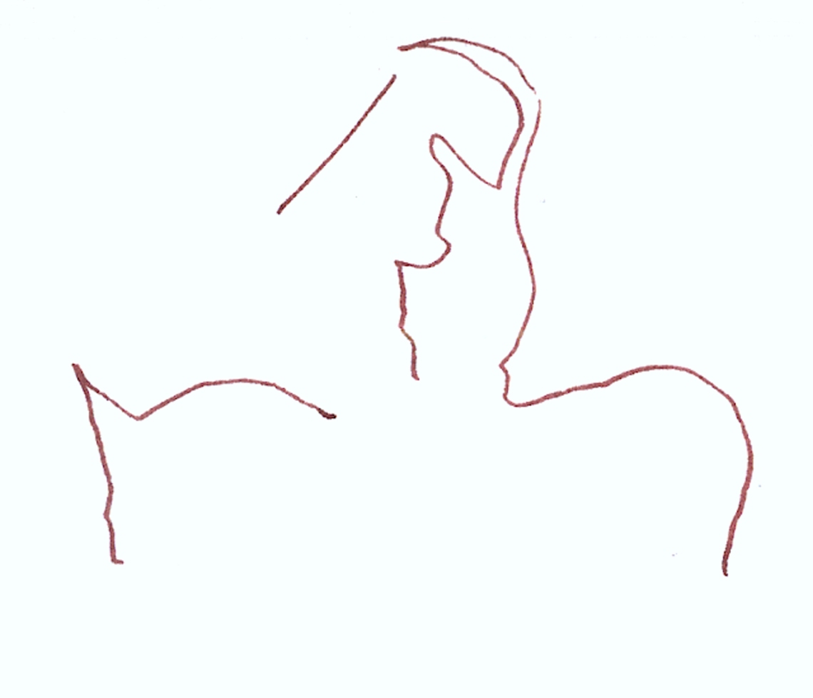 Dessin à la plume brune, lors d'une corrida. On y voit le picador à cheval, pointer sa pique vers le bas. L'intensité du spectacle commande l'exécution nécessairement très rapide du dessin.